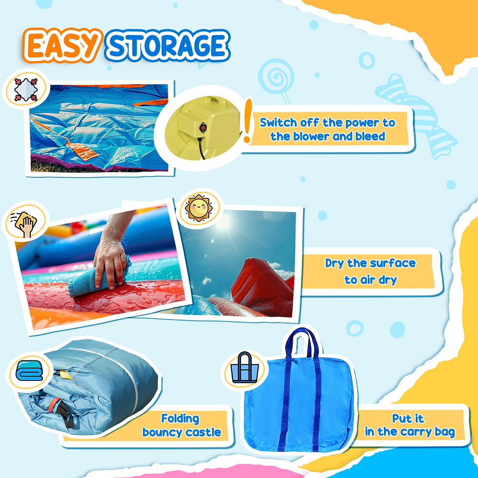 Thumbnail: Kids Inflatable Bouncy Castle with Slide, Pool & Climbing Wall