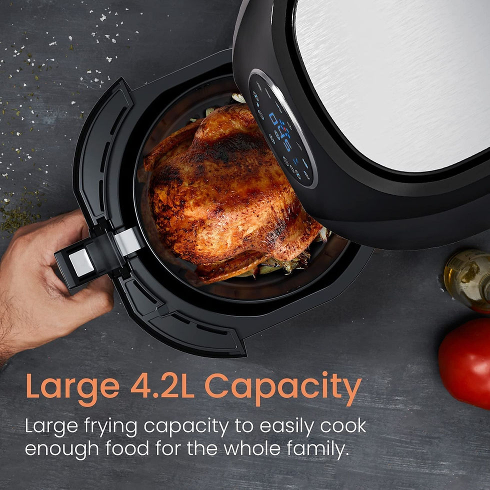 Thumbnail: 4.2L Air Fryer 1400W with Digital Display, Timer and Fully Adjustable Temperatur