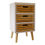 Thumbnail: 3 Drawer Unit In White With Natural Wooden Drawers Shipping furniture UK