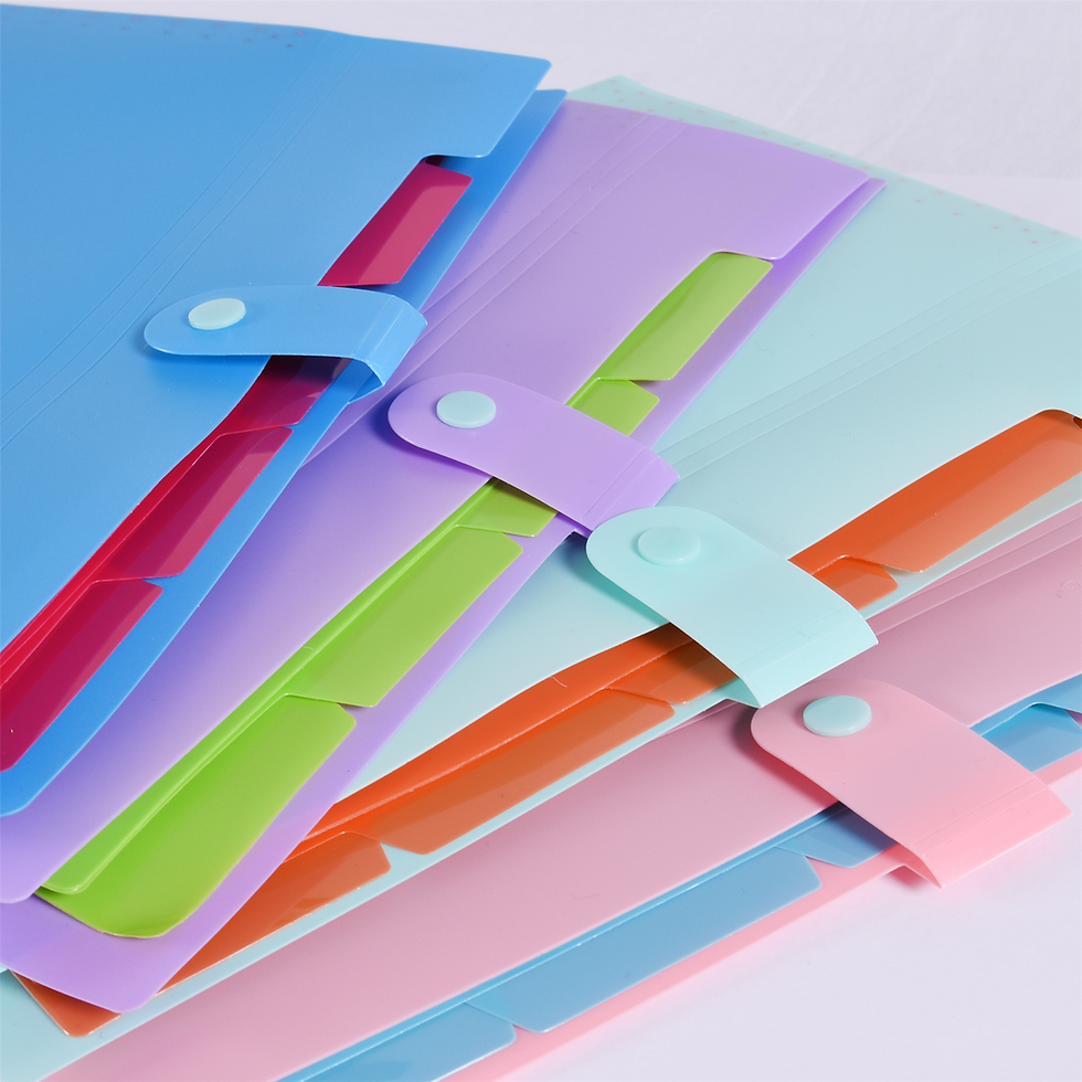 Thumbnail: Colourful Plastic File Organisers Pack of 4