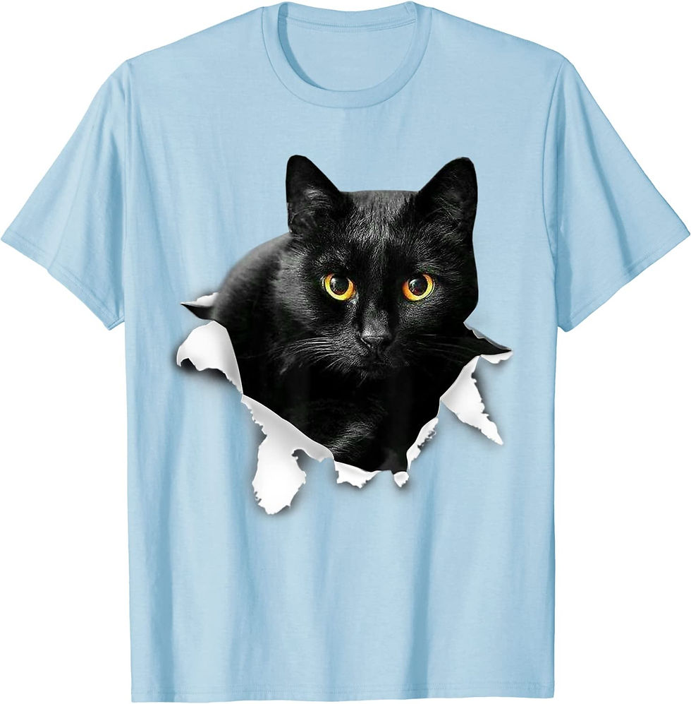 Thumbnail: Black Cat Torn Cloth Gifts For Cat Lover, Cat Dad, Cat Mom T-Shirt
