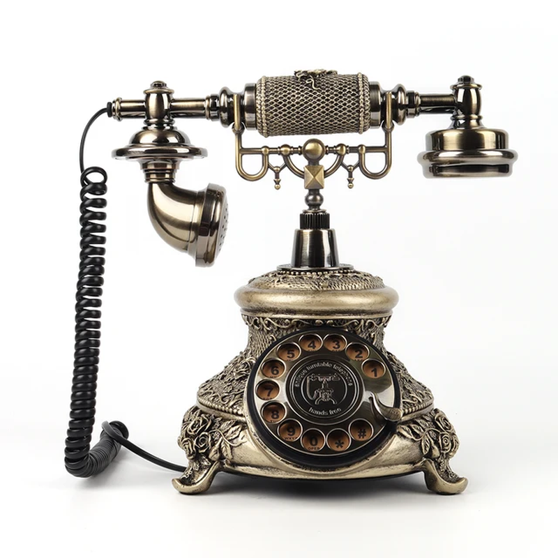 Thumbnail: Vintage Rotary Dial Keypad Telephone Retro Guestbook Recording Audio Phone Gift