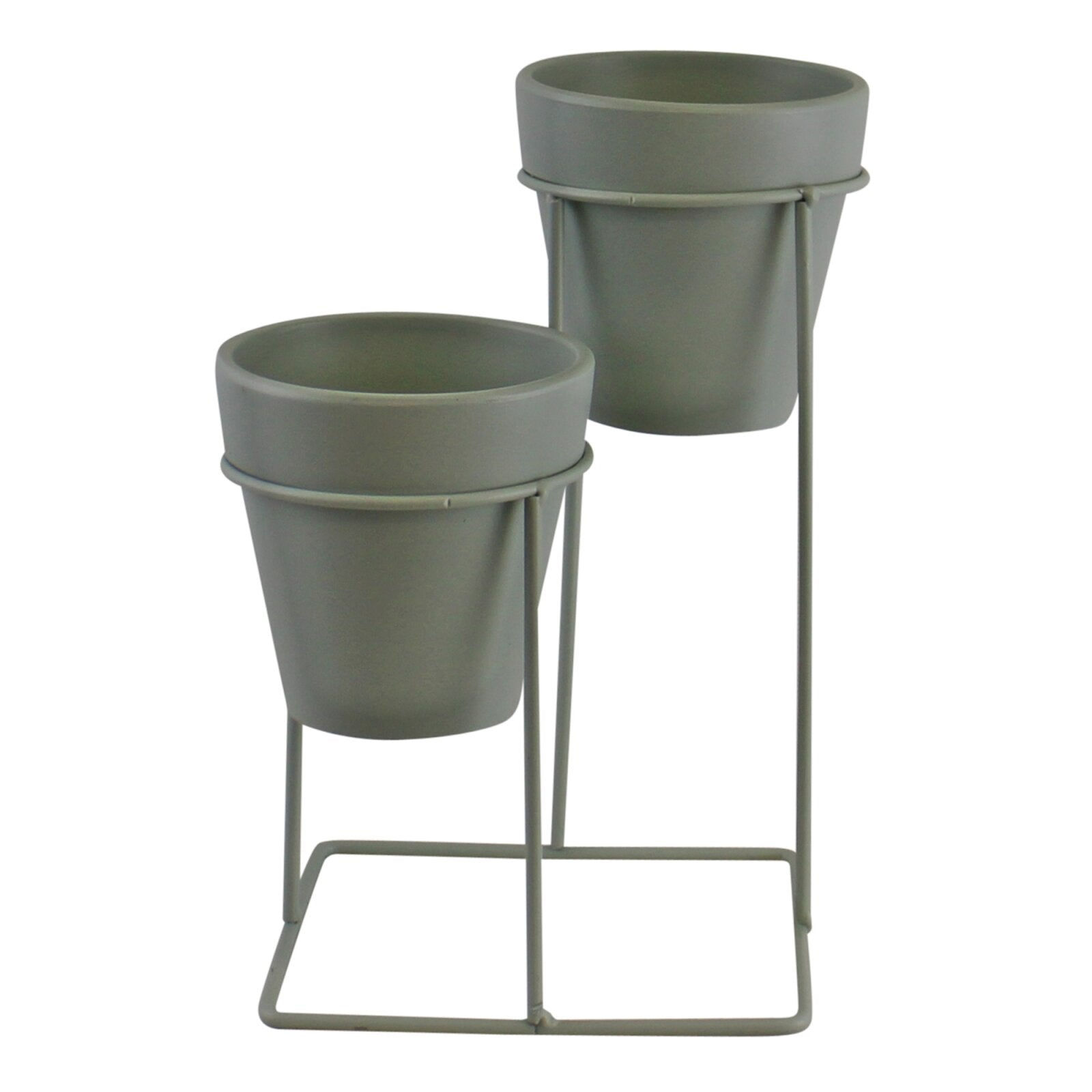 Potting Shed Small Double Planter On Stand, Green Shipping furniture UK