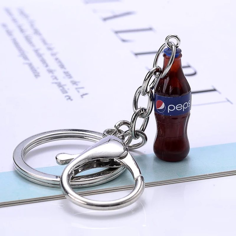 Thumbnail: 1Pc Fashion Beverage Cola Drinks Bottle Bag Keychains Novelty Gift