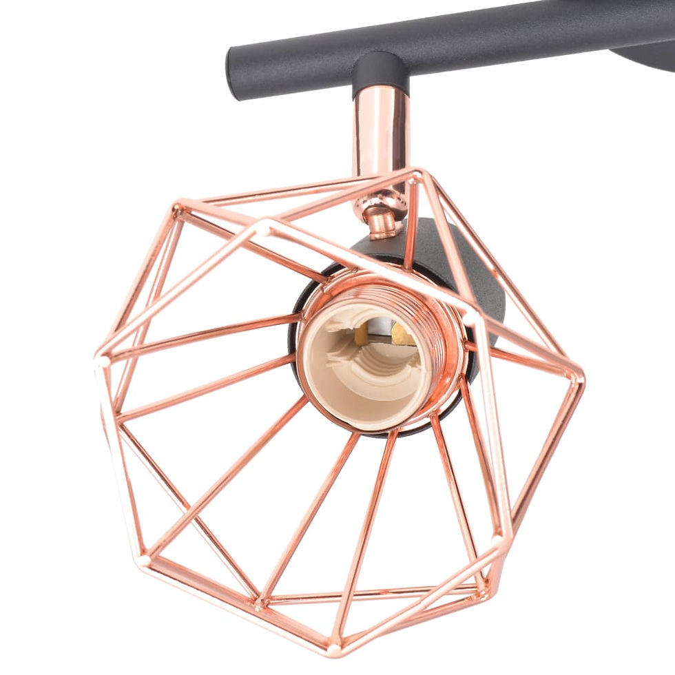Thumbnail: Ceiling Lamp with 2 Spotlights E14 Black and Copper