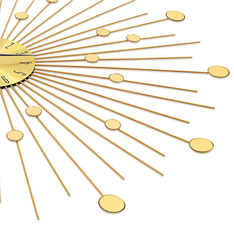 Thumbnail: Wall Clock Metal 70 cm Golden