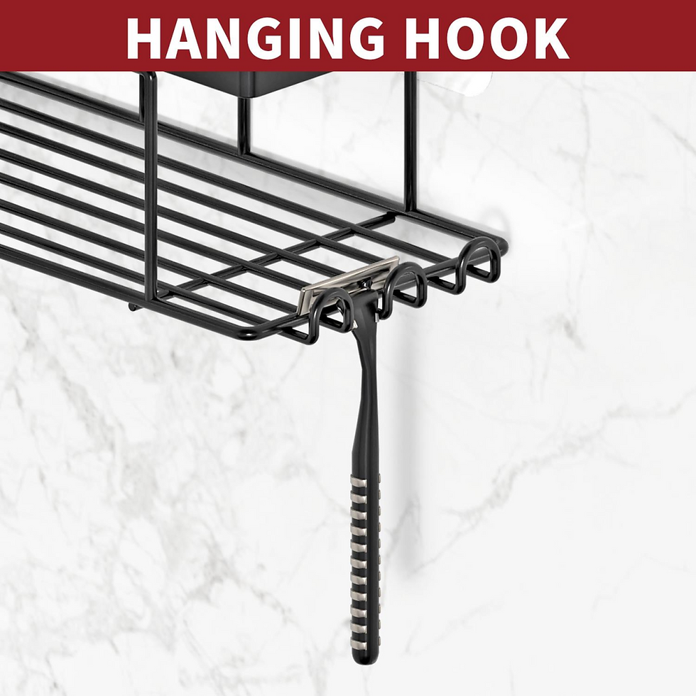 Thumbnail: Set of 3 Black Corner Shower Caddies