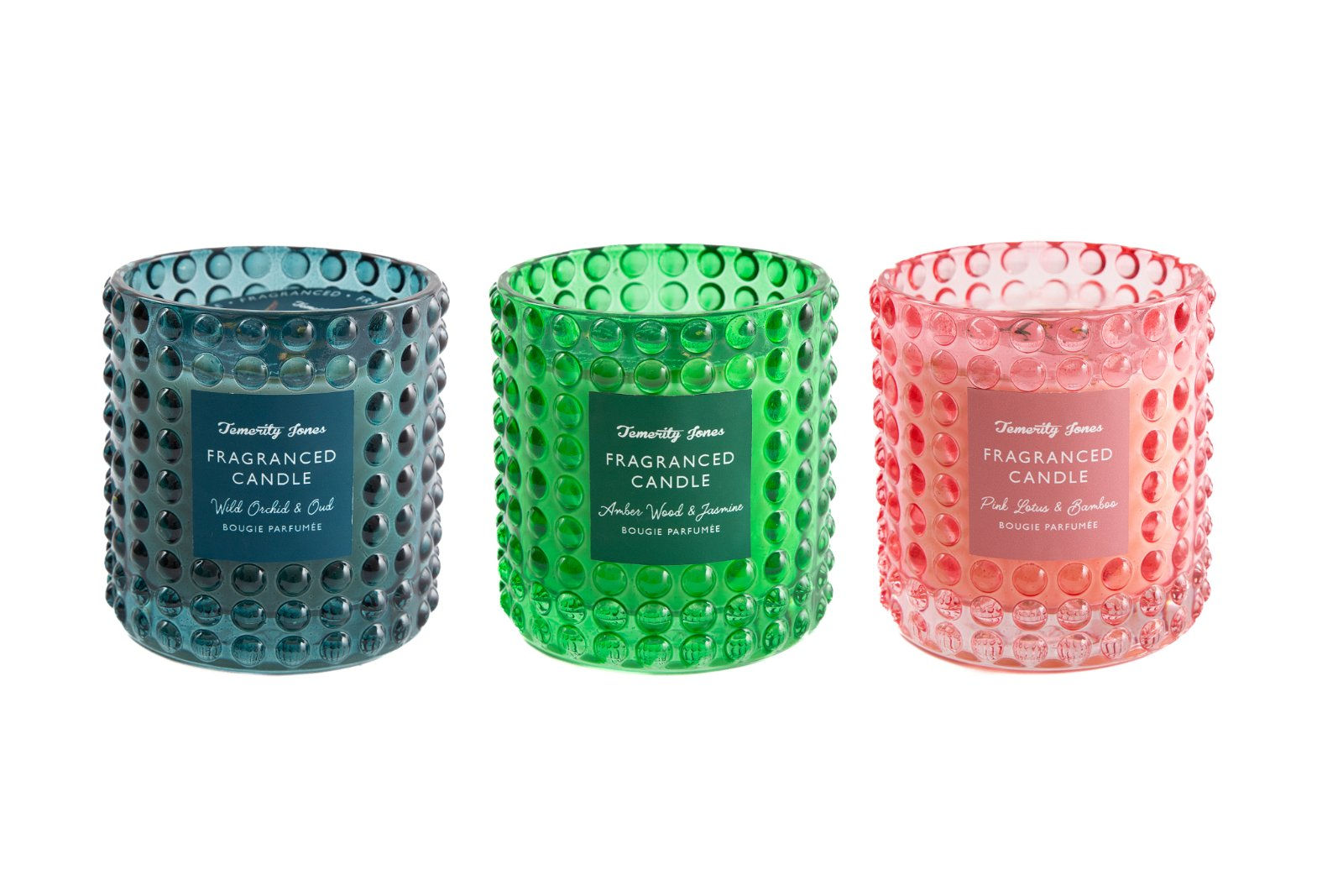 Bobbled Glass Candles Shipping furniture UK