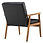 Thumbnail: (75 x 69 x 84)cm Retro Modern Wooden Single Chair,Black PU