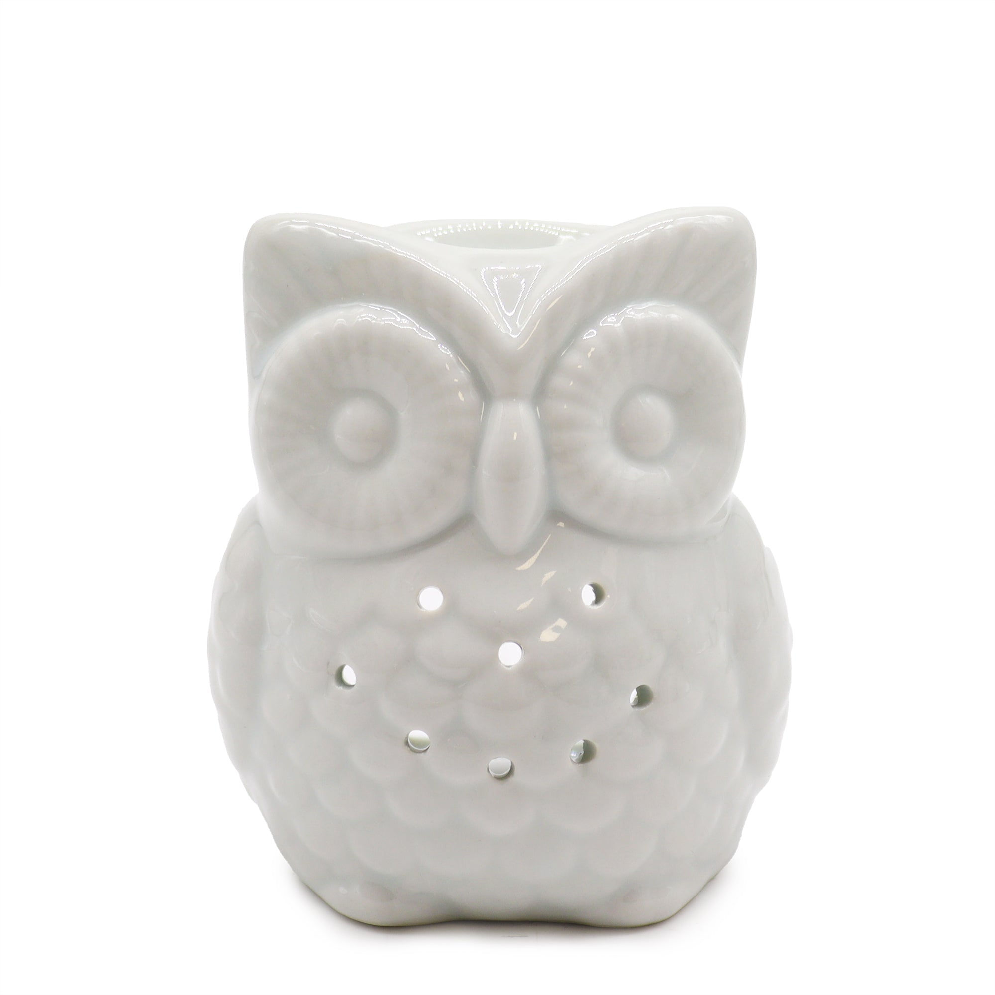 Classic White Oil Burner - Tall Owl Novelty Gift