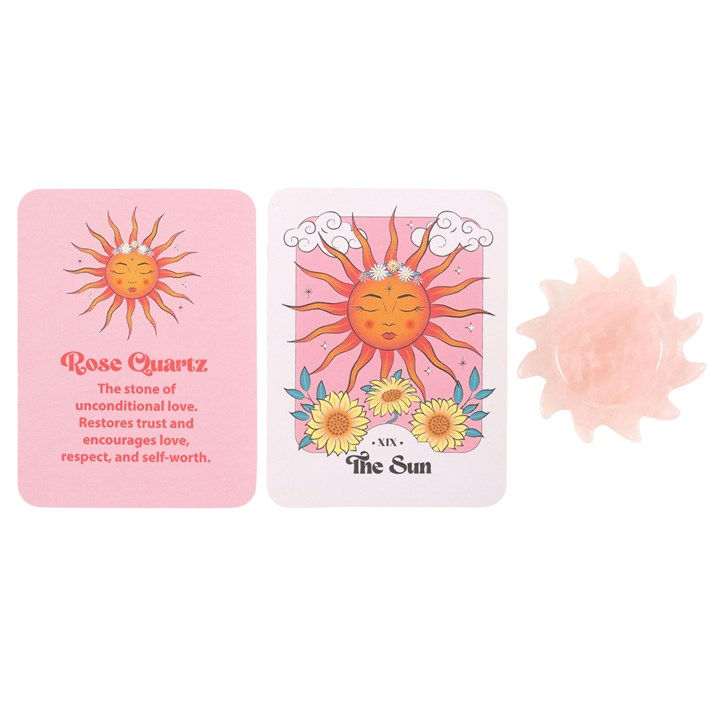 Thumbnail: Rose Quartz Crystal Sun Keepsake Stone in a Box