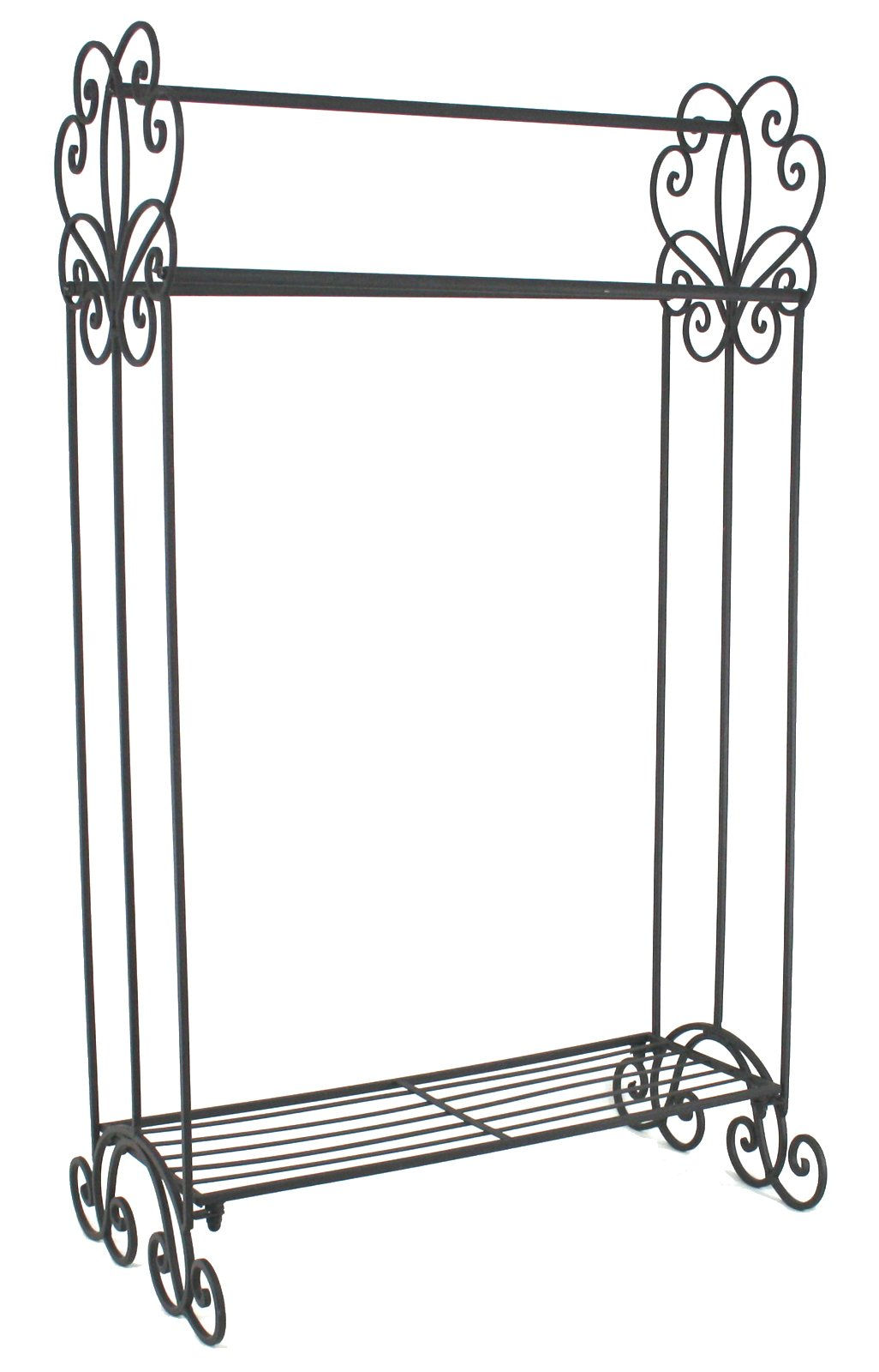 Black Scroll Free Standing Towel Rail Shipping furniture UK