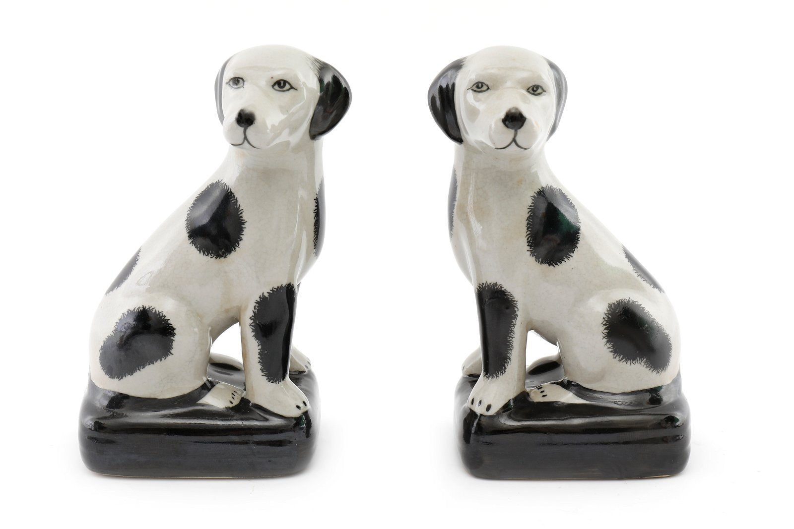 Black and White Porcelain Dog Ornaments Shipping furniture UK