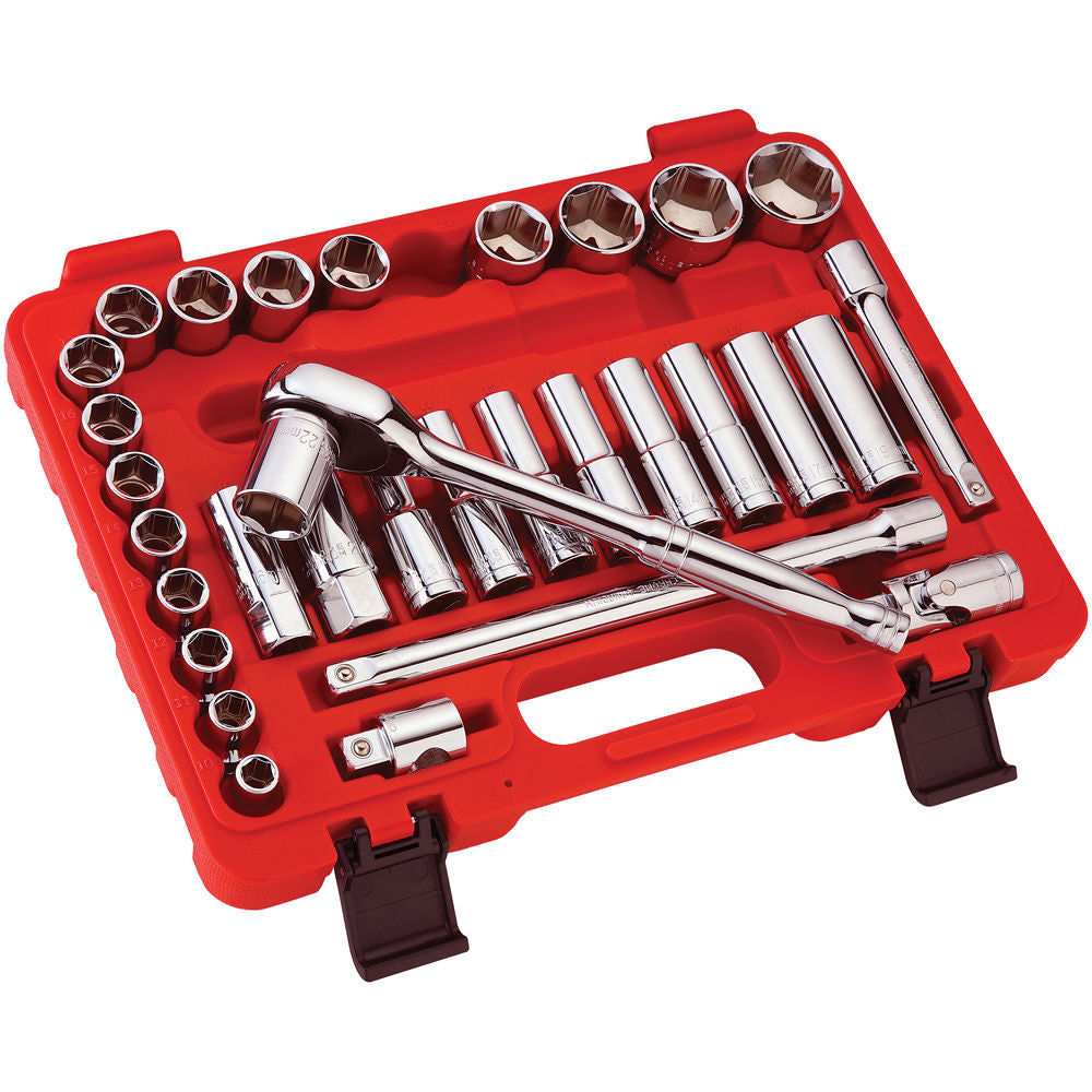 Clarke PRO378 32 Piece 1/2" Dr Metric Socket Set | DIY Bargains