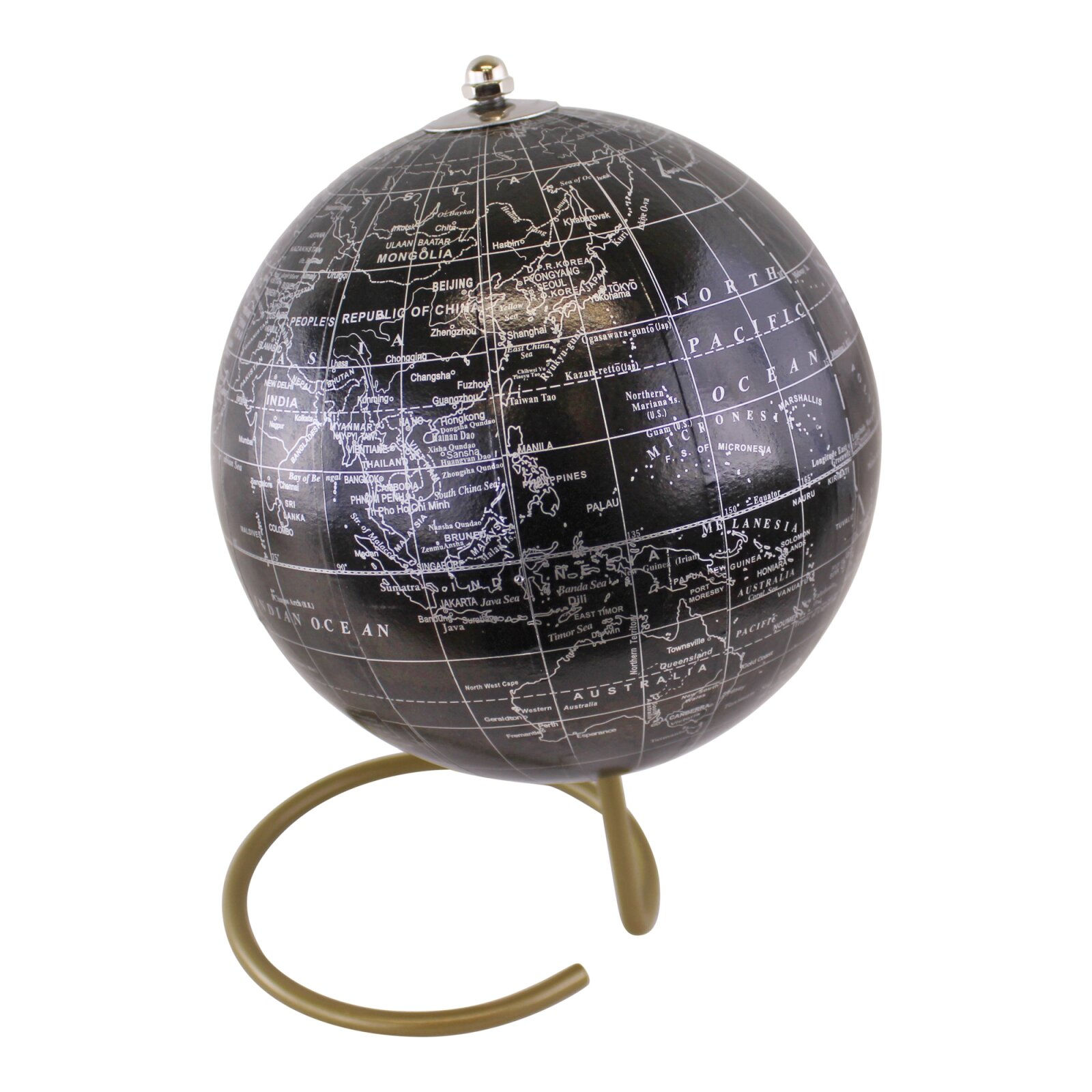 Decorative Freestanding Globe in Black Shipping furniture UK