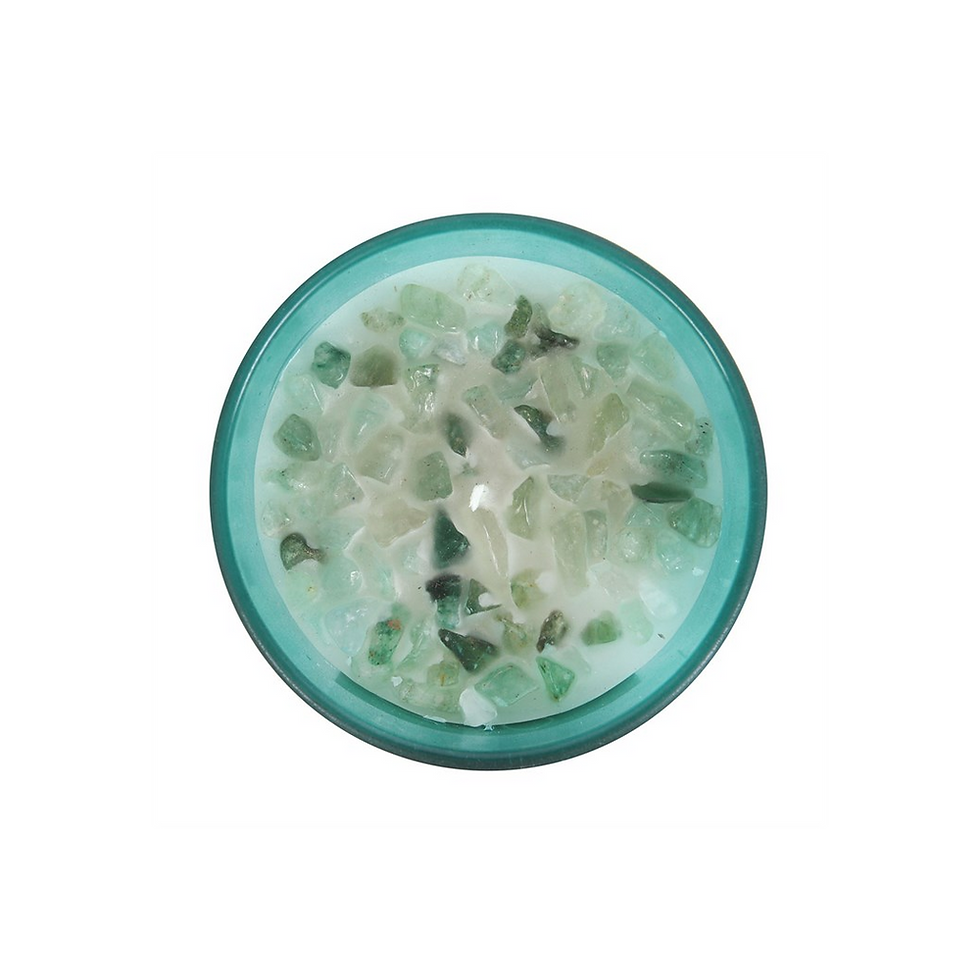 Thumbnail: Heart Chakra Mint Crystal Chip Candle