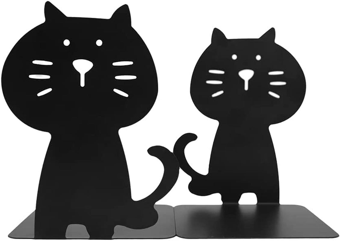 Feline Bookends: Adorable and Reliable Metal Book Organizers