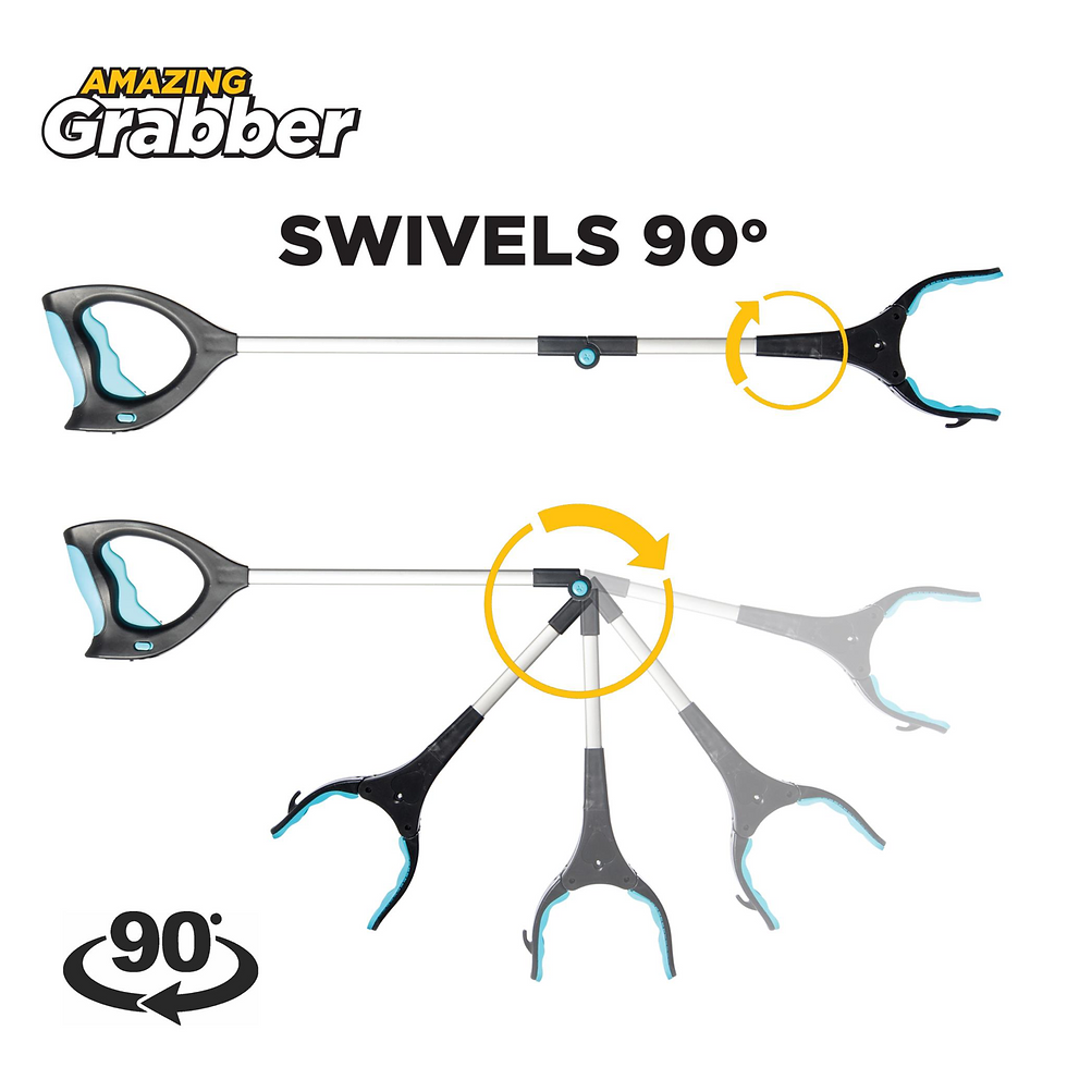 Thumbnail: Lightweight Folding Long Reach Picker Grabber Grabbing Tool with LED Light