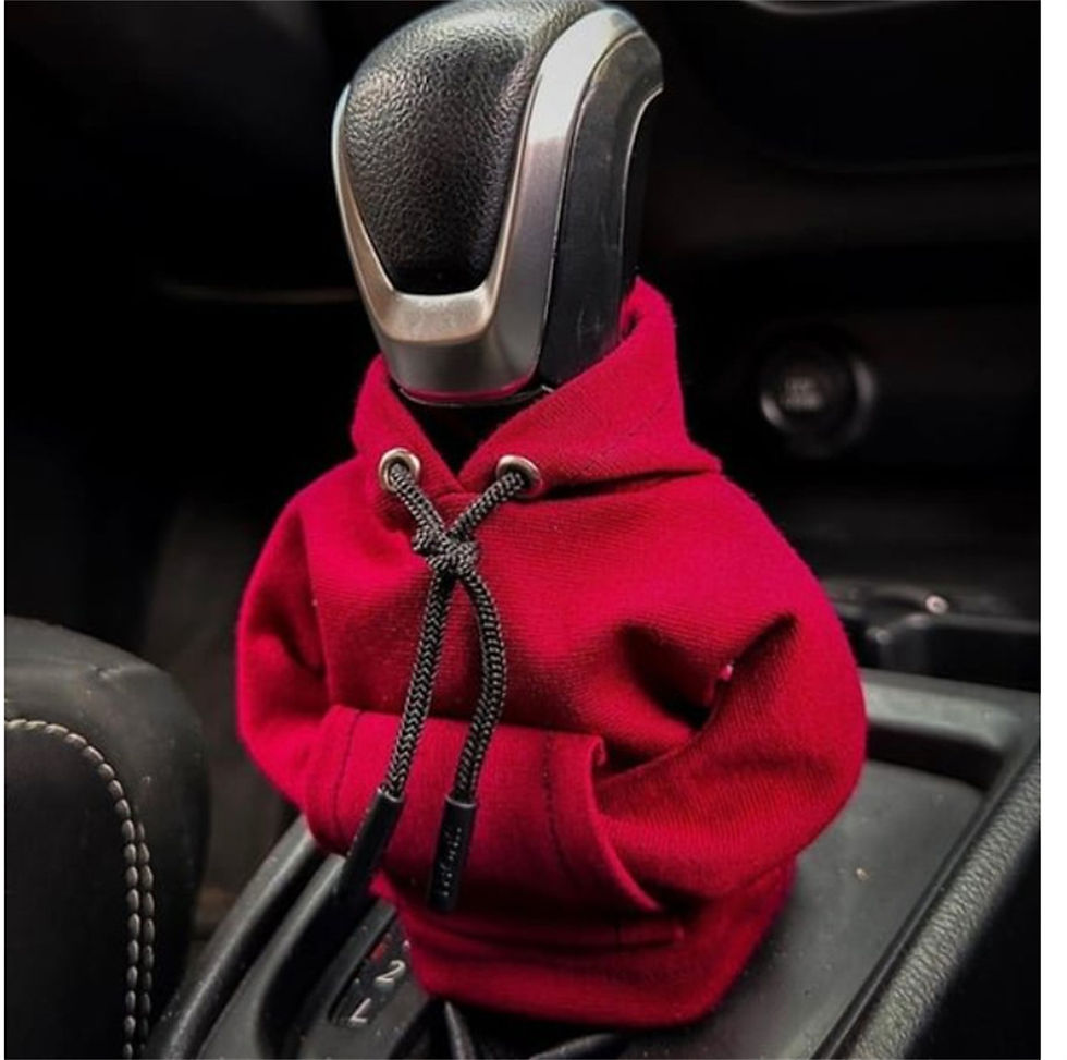 Thumbnail: Universal Hoodie Car Gear Shift Lever Cover - Sweatshirt Gear Knob Decoration