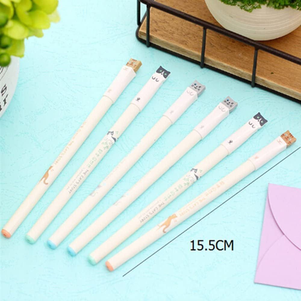 Cute Cat 0.38 mm Gel Ink Rollerball Pens Novelty Pens for Birthday Gift School O