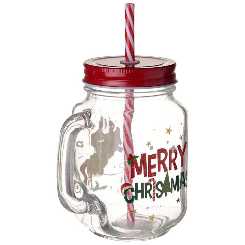 Thumbnail: Christmas  Festive Unicorn  Drinking Jar