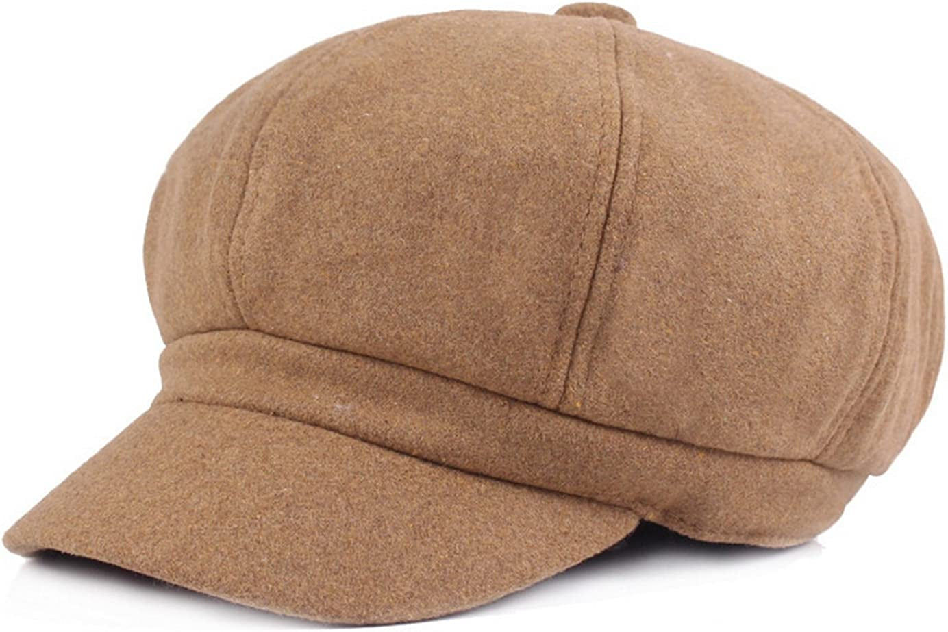 Women Vintage Newsboy Cabbie Peaked Beret Cap Warm Baker Boy Visor Hat Flat Cap