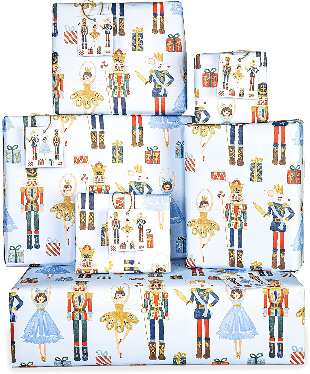 Nutcracker Dreams: Eco-Friendly Gift Wrapping Paper Set from the UK