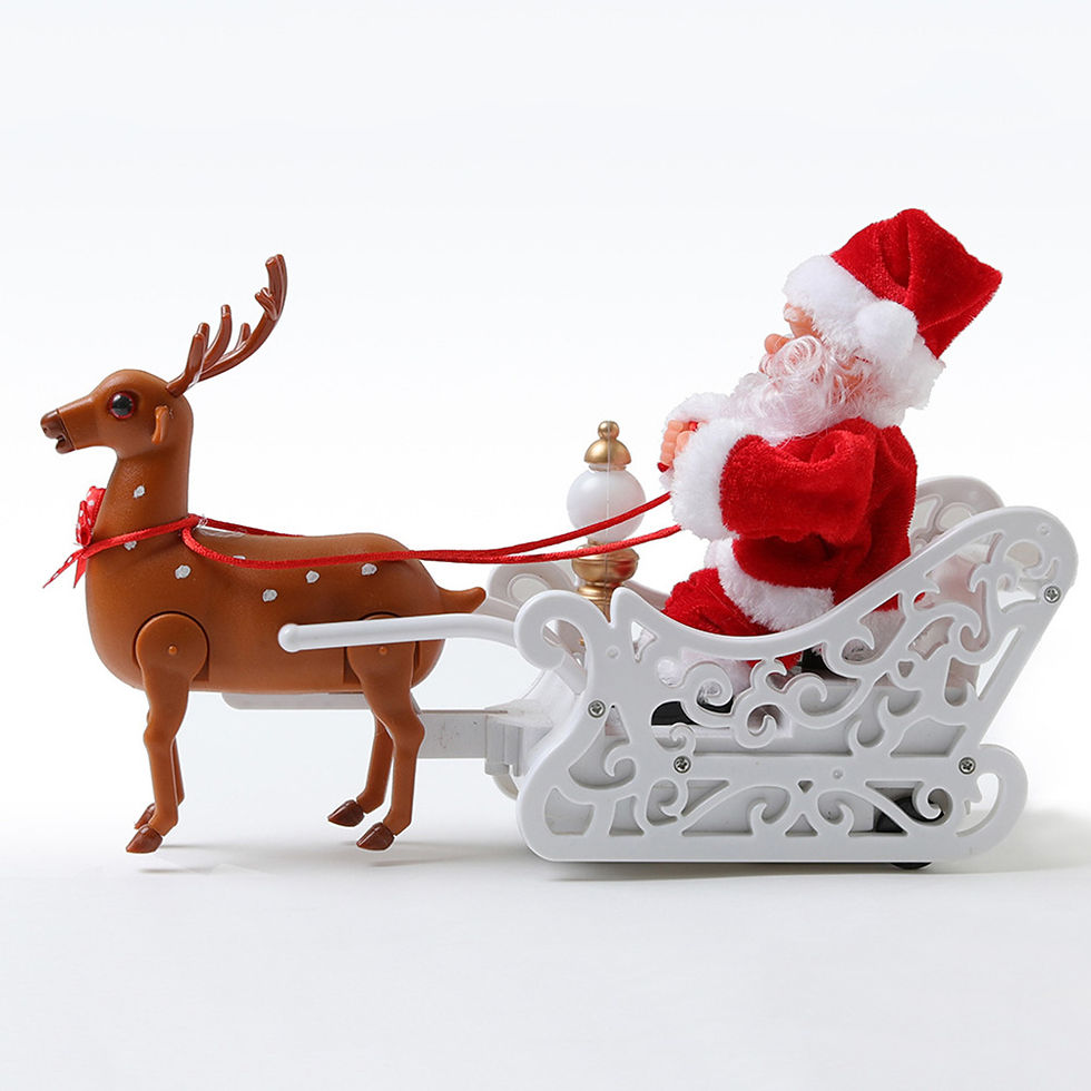 Thumbnail: Electric Santa Claus Sleigh Toy with Music Xmas Decorations & Ornaments