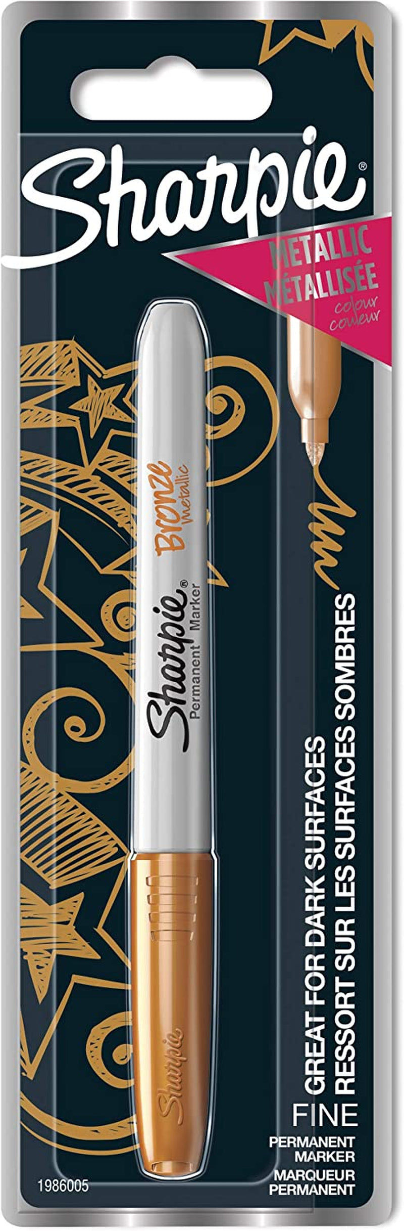 Thumbnail: Metallic Permanent Markers | Fine Point | Silver | 12 Count