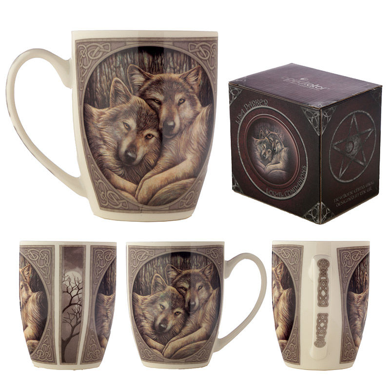Wolves Loyal Companion Lisa Parker Designed Porcelain Mug Novelty Gift