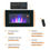 Thumbnail: 1000W Wall Mounted Tempered Glass Electric Fireplace Heater Black