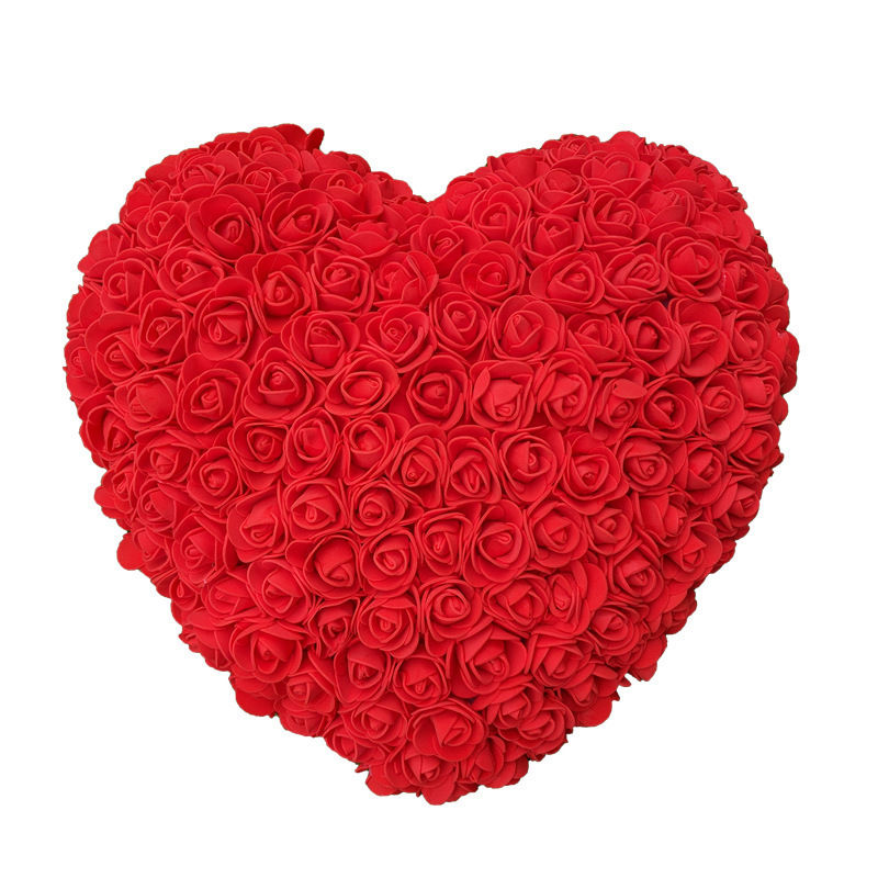 Thumbnail: 18cm Rose Flower Heart Gift - Red PE Flowers for Valentine's, Wedding, Birthdays