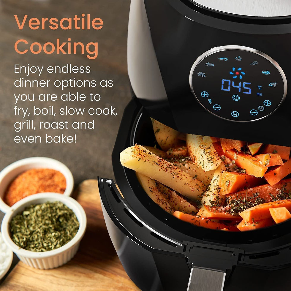 Thumbnail: 4.2L Air Fryer 1400W with Digital Display, Timer and Fully Adjustable Temperatur
