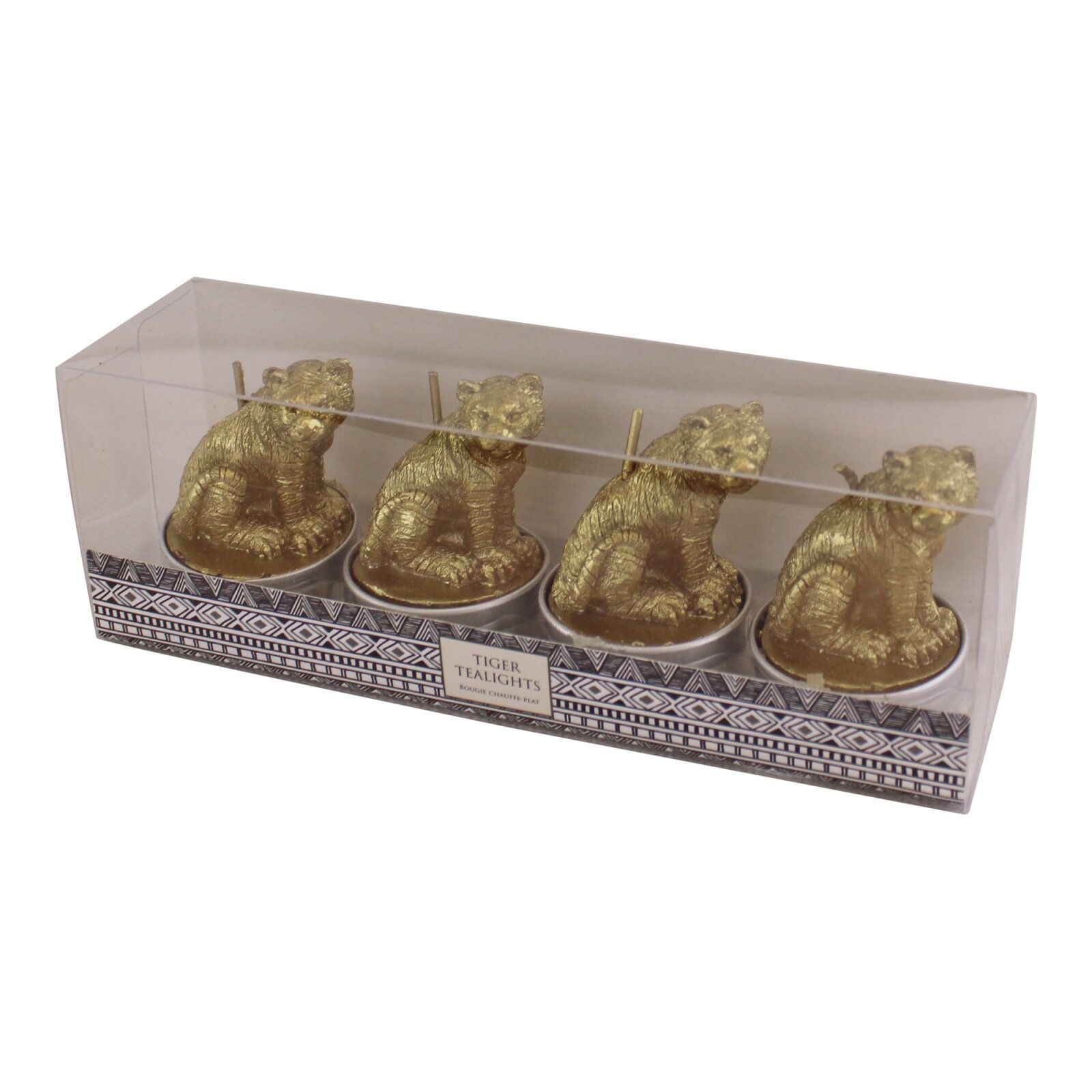 Pack Of 4 Out Of Africa Tiger Tealight Candles Shipping furniture UK