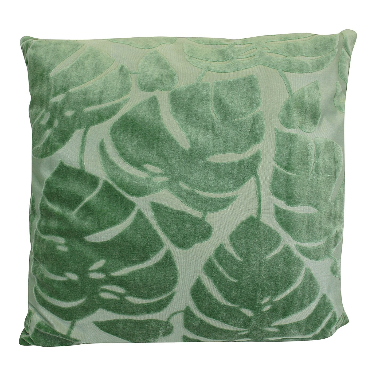 Green Embossed Leaf Cushion, 42cm Shipping furniture UK