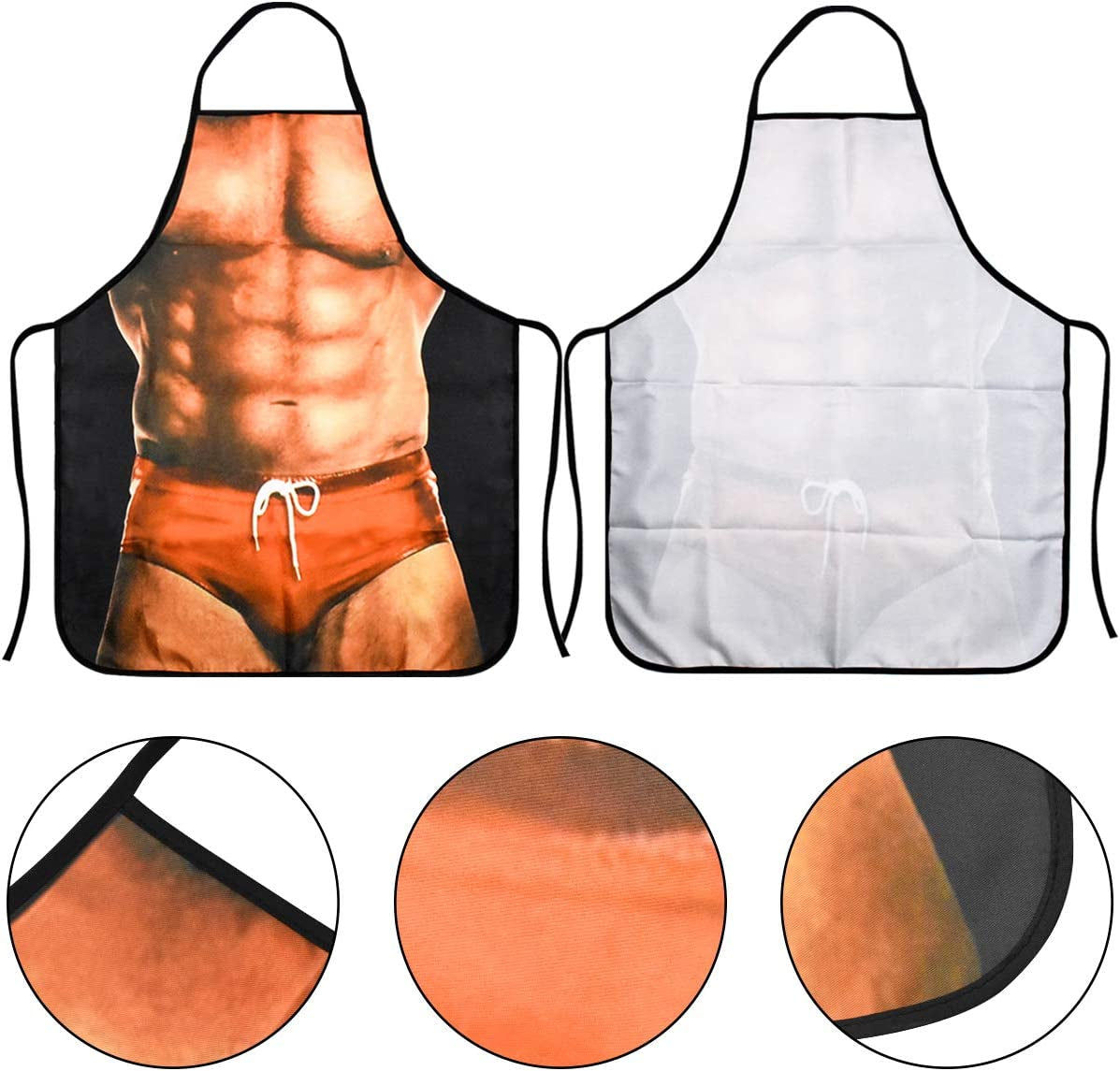Sexy Funny Novelty Kitchen Apron Cooking BBQ Party MuscleNerd Apron For Men Gift