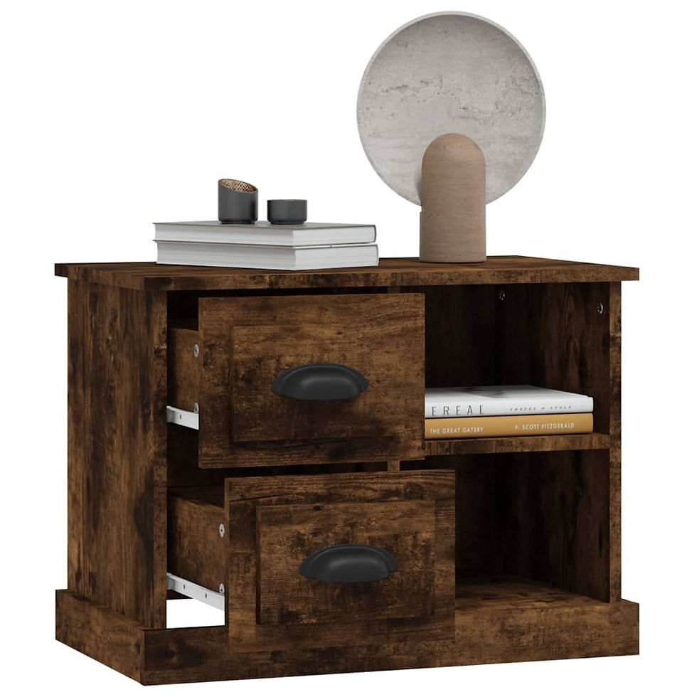 Thumbnail: Bedside Cabinet White 60x35.5x45 cm