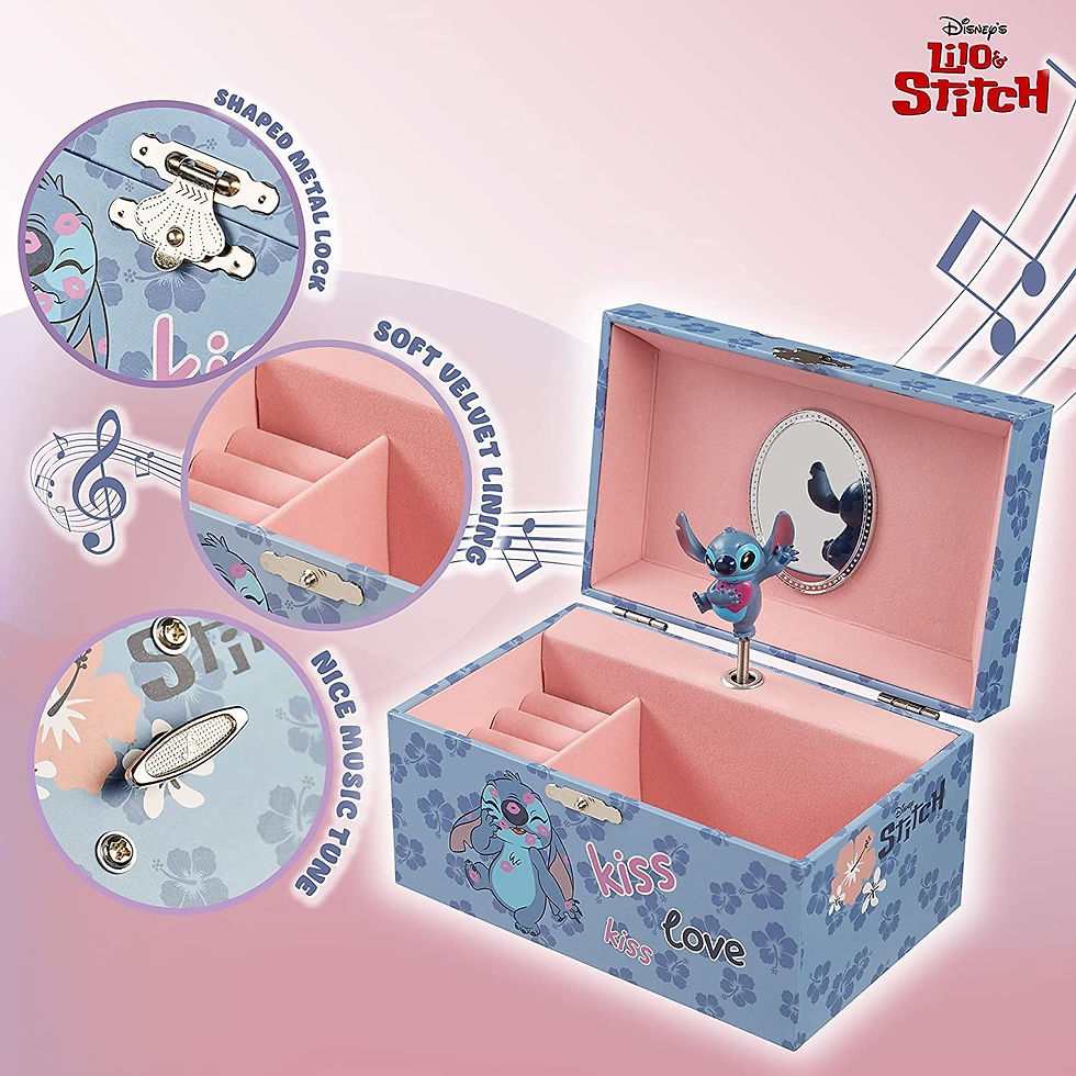 Thumbnail: Musical Jewellery Box for Girls, Stitch Gifts for Girls
