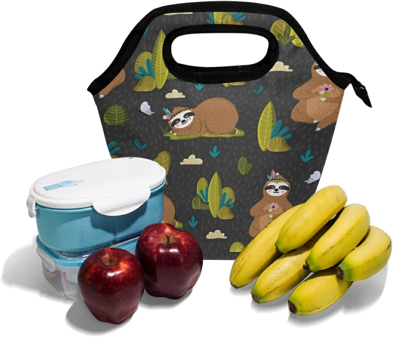 Sloth-tastic Eco-Friendly Lunch Companion: Insulated Forest Cooler Bag