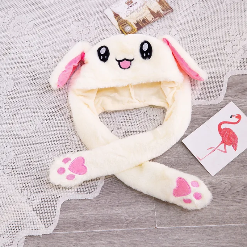 Thumbnail: Cartoon Luminous Plush Moving Rabbit Ears Hat Birthday Christmas Gift Idea [1]