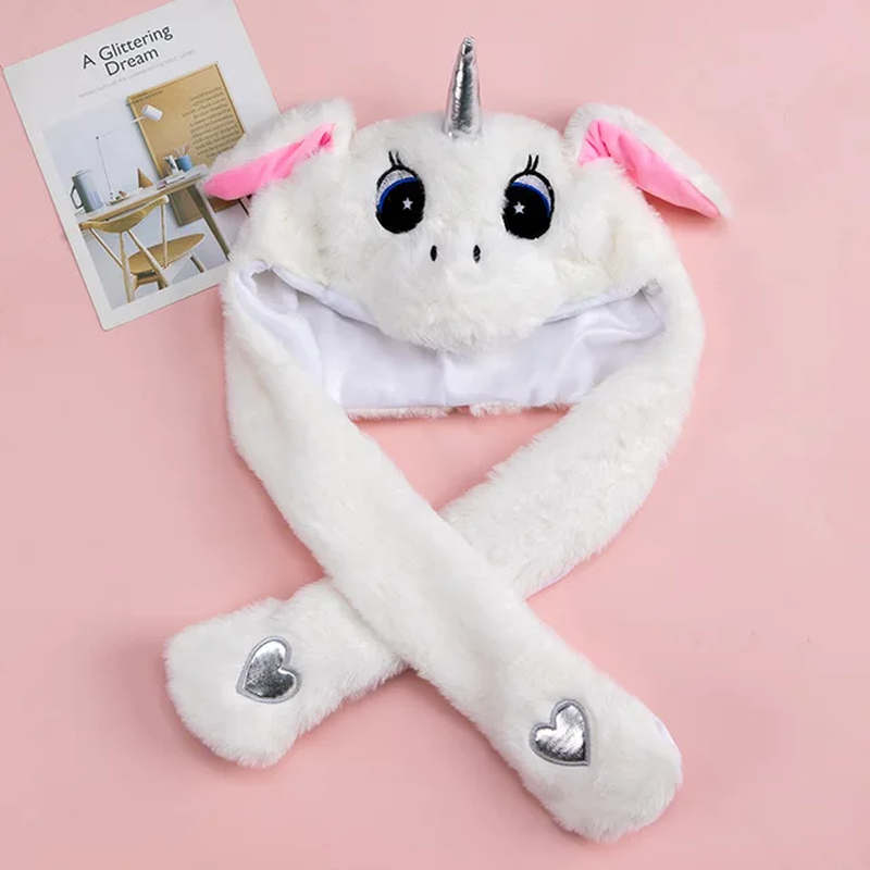 Thumbnail: Cartoon Luminous Plush Moving Rabbit Ears Hat Birthday Christmas Gift Idea [1]