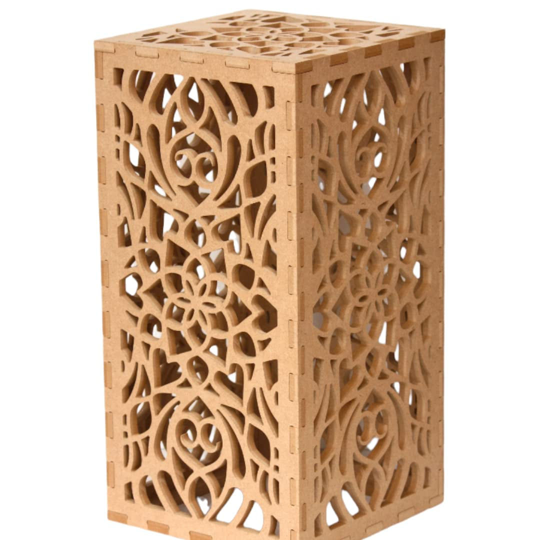 PLYBOX Candle Holder Mandala Plant Stand Lantern Lampion Shadow Box for Candles,