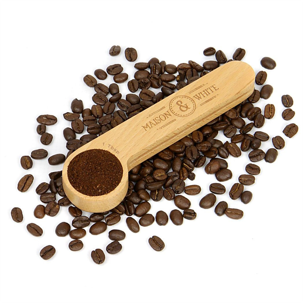 2 in 1 Wooden Coffee Clip & Spoon