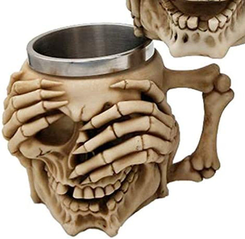 Thumbnail: Skull Mug Beer Tankard 3D Skeleton Goblet Creative Resin Coffee Mug Cup Stainles