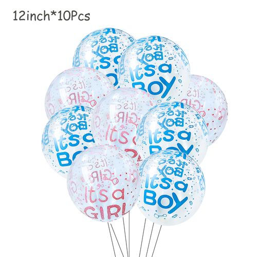 Thumbnail: Giant Boy or Girl Gender Reveal Black Balloon Confetti Party Decoration