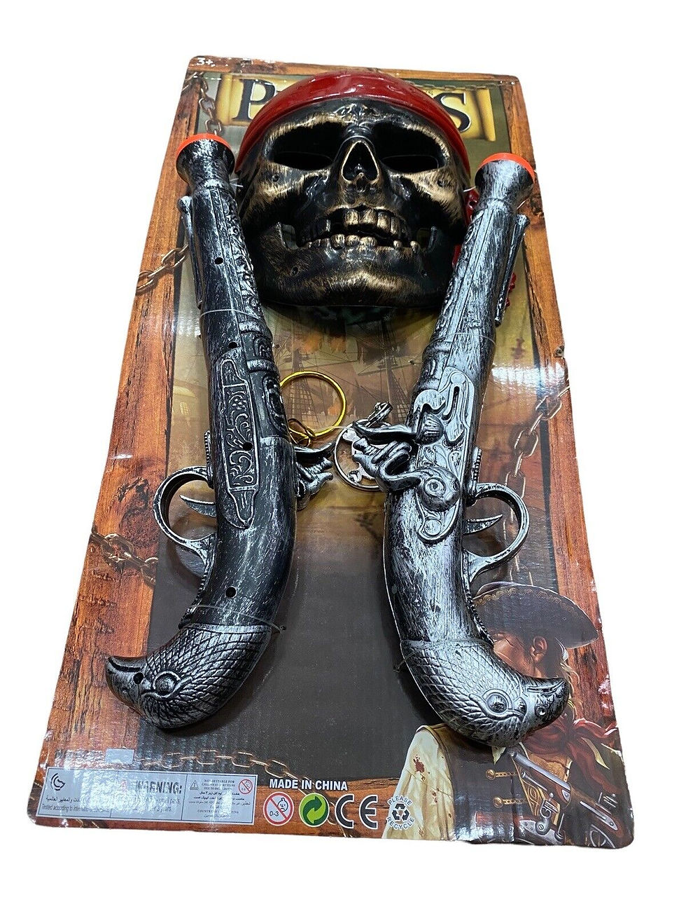 Thumbnail: Pirate mask & gun set costume accessories set Halloween fancy dress toys kids