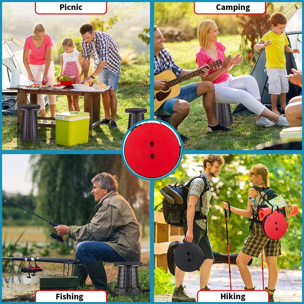 Folding Stool with Cushion Lightweight and Sturdy with Load Capacity 400lbs