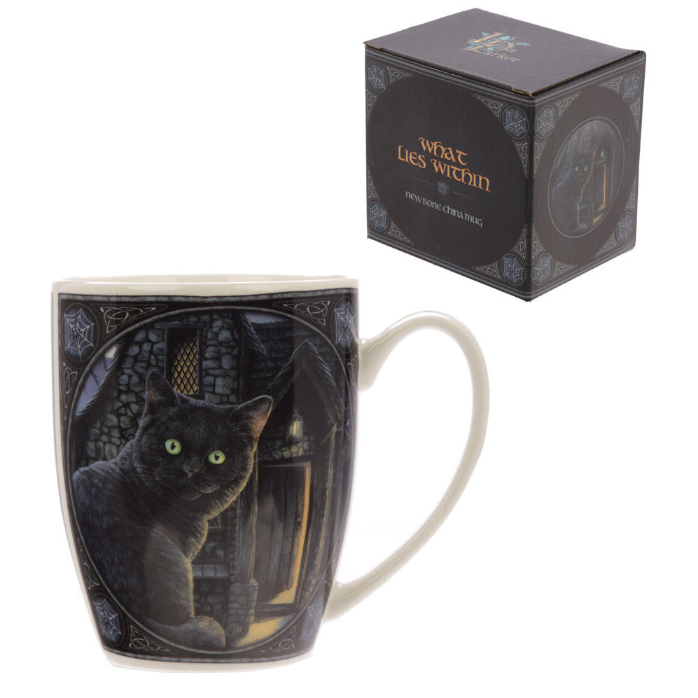 What Lies Within Cat Design Lisa Parker Porcelain Mug Novelty Gift