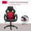 Thumbnail: Executive Racing Swivel Gaming Office Chair PU Leather Computer Desk Chair Black