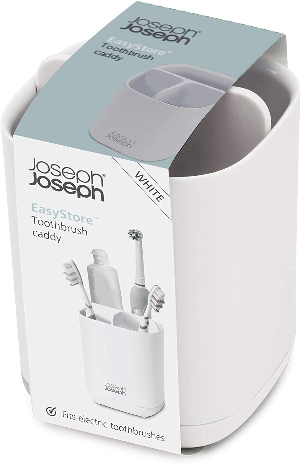 Thumbnail: EasyStore Toothbrush Caddy Small - White/White